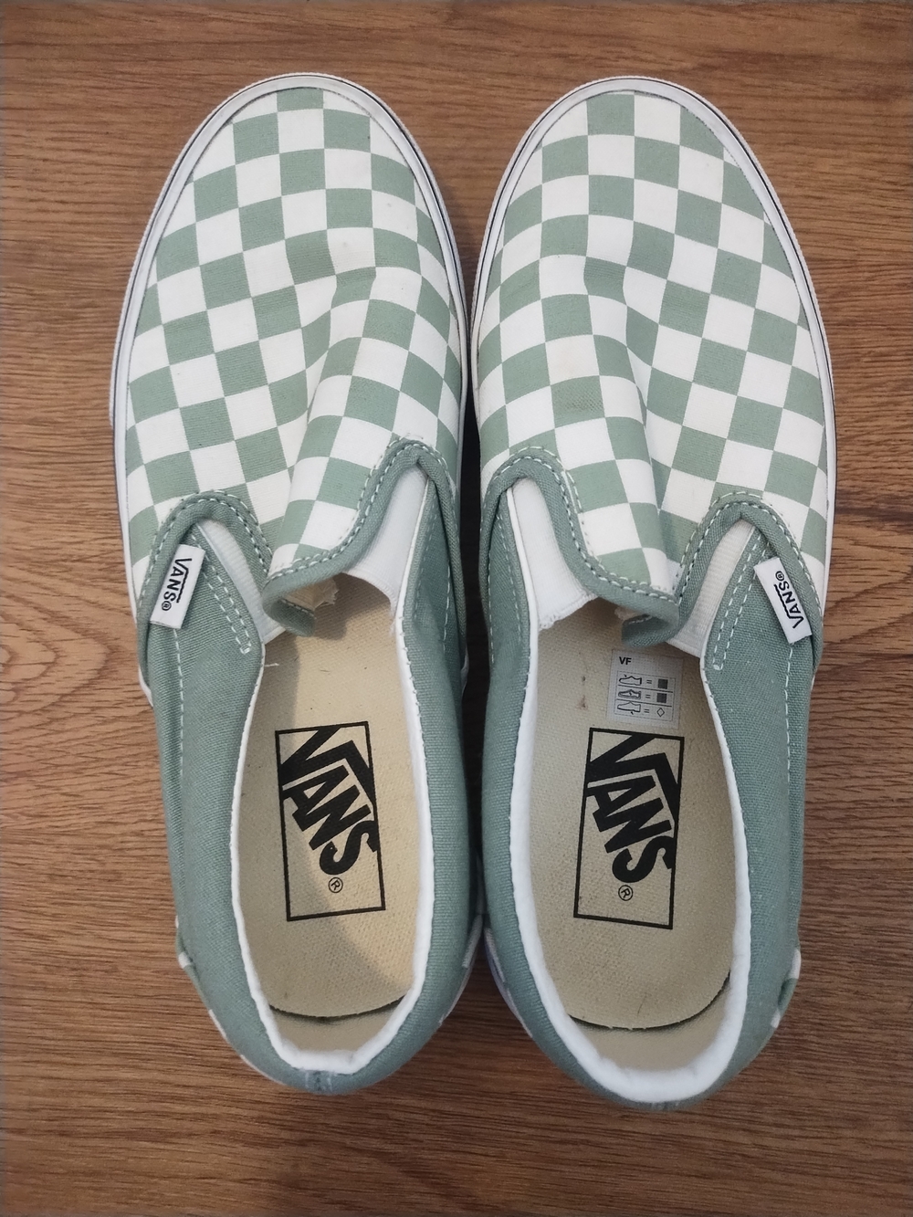 Vans Slip-On Checkerboard Sneakers - Sage/White - Picture 5 of 5